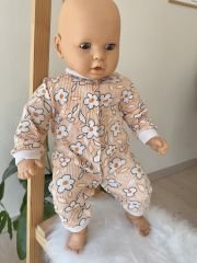 Turuncu papatyalı 3’lü tulum set