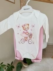 Pembe ayıcık çiçekli 3’lü takım