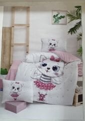 Pembe balerin kedi nevresim takımı