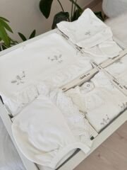 Kuş detaylı Fisto 10 parça hastane çıkış seti