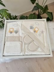 Bej kamyonlu 4 parça banyo set