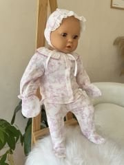 Premium pembe çiçek müslin 5’li set