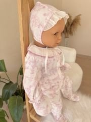 Premium pembe çiçek müslin 5’li set
