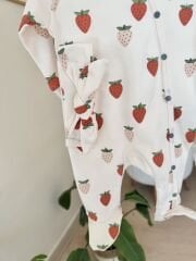 Organik çilek bandanalı tulum