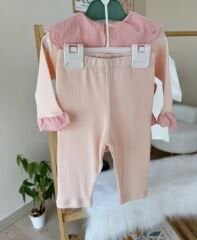 Pudra fisto detaylı bandanalı 3’lü takım