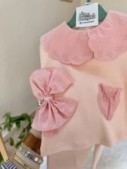 Pudra fisto detaylı bandanalı 3’lü takım