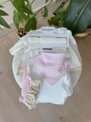 Pembe müslin 8 parça set