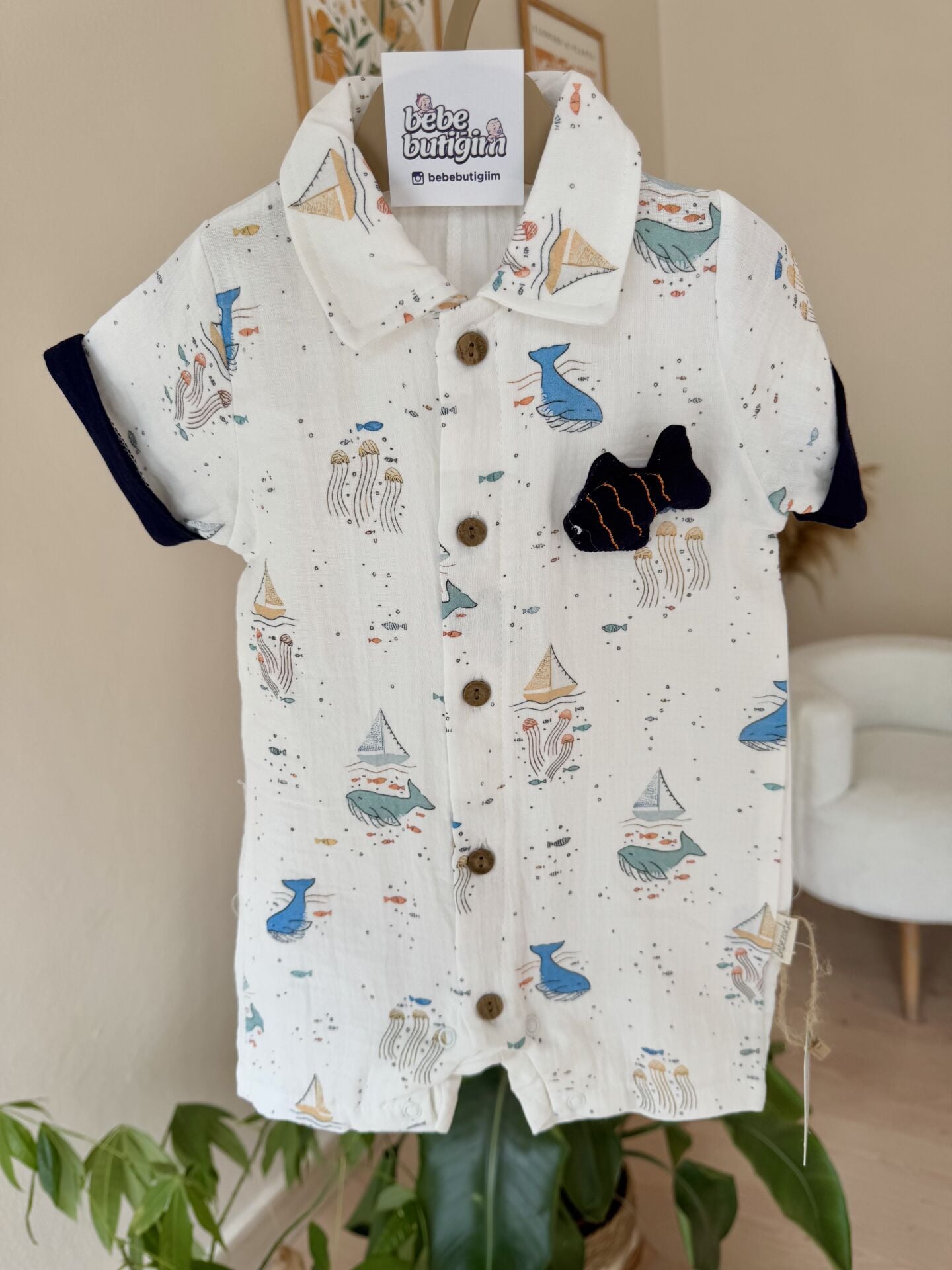 Balıklı nefes alan kumaş tulum