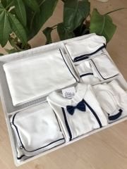 Premium papyonlu 10 parça tulumlu hastane çıkış set