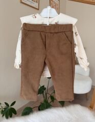 Premium kahve yelekli 3’lü takım