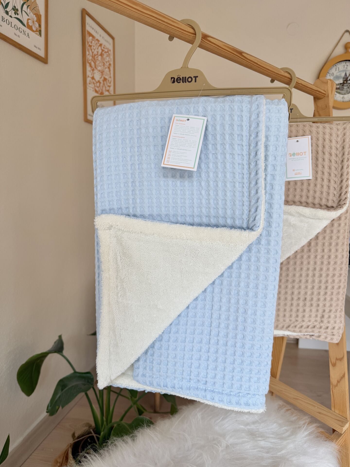 Premium bebe mavisi Welsoft battaniye
