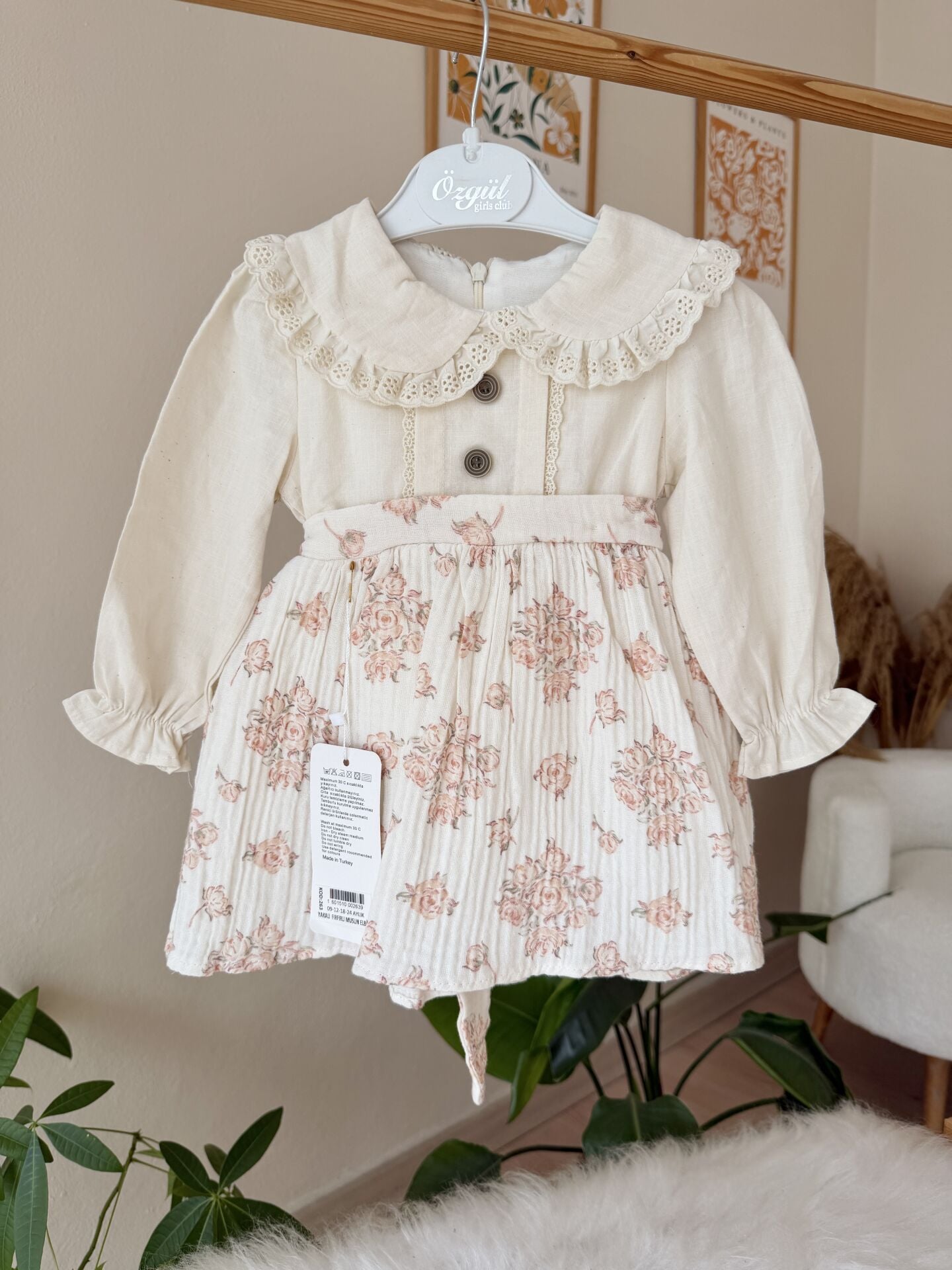 Müslin Keten karışımlı elbise