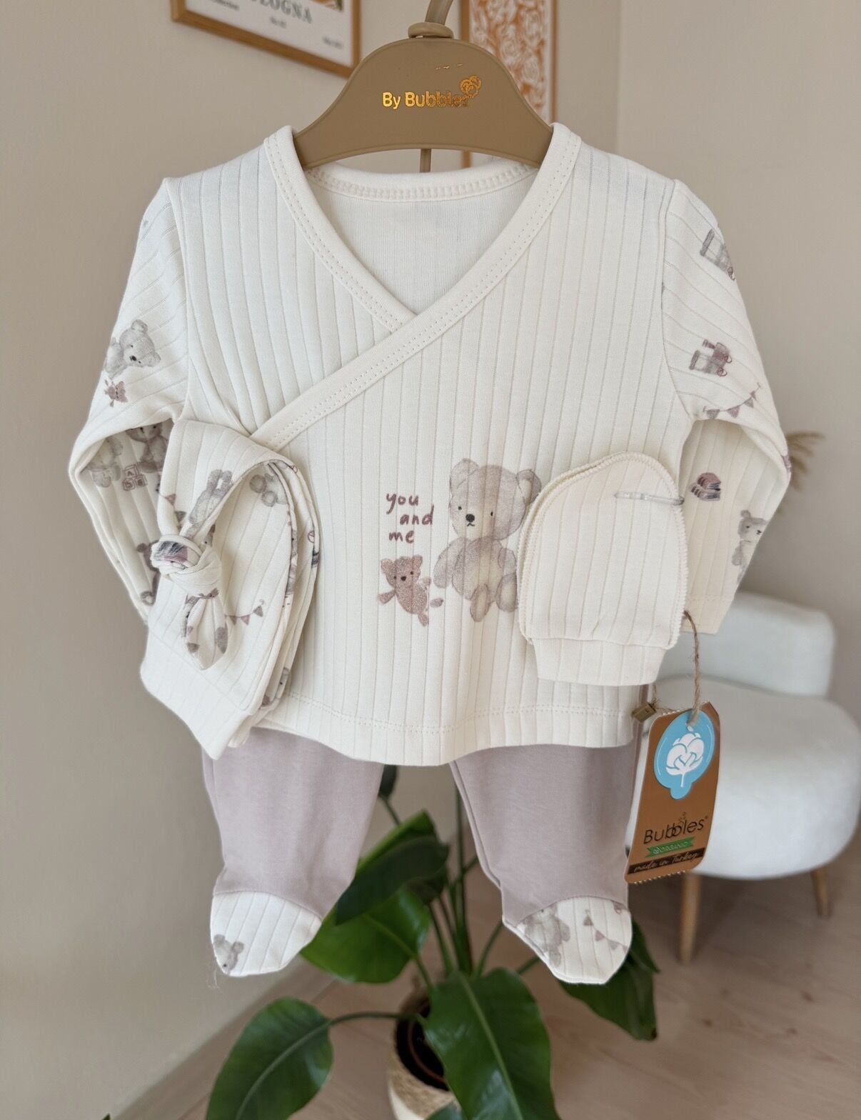 Organik kahve ayıcıklı 5’li set