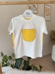 Sarı bear keten şortlu takım