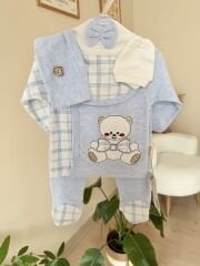 Bebe mavi papyonlu ayıcık 5’li set