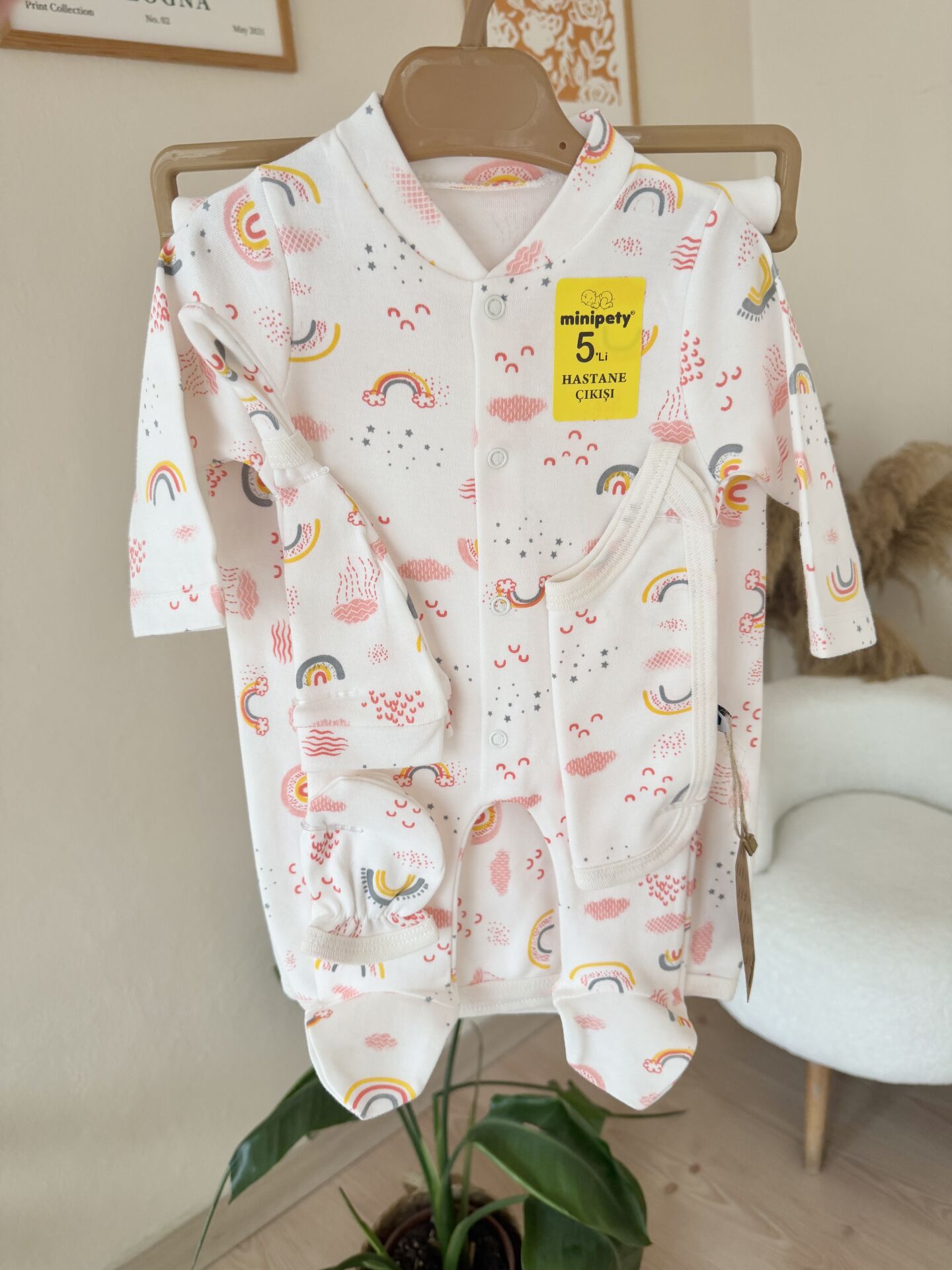 Pembe gökkuşaklı 5’li set