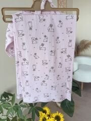 Pembe tavşan 7’li battaniyeli set