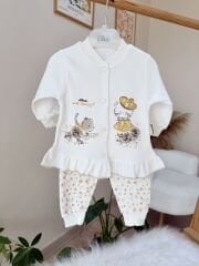 Sevimli sarı desenli 2’li takım