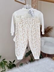 Sevimli sarı desenli 2’li takım