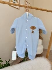 Mavi Welsoft astarlı kapüşonlu tulum