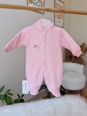 Pembe Welsoft astarlı kapüşonlu tulum