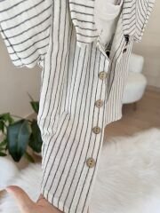 Lacivert müslin gömlekli 3’lü takım