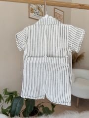 Lacivert müslin gömlekli 3’lü takım