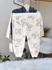 Gri ayıcık yelekli 3’lü takım