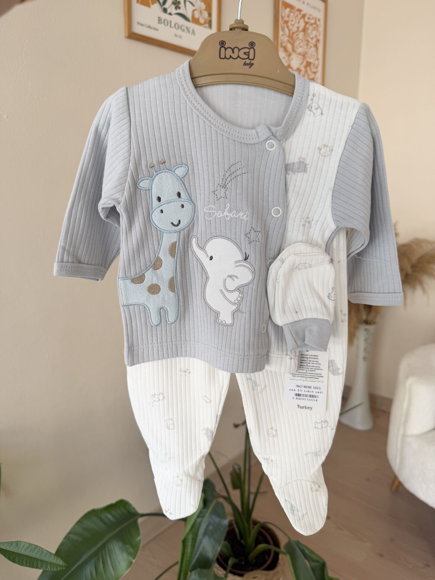 Gri zürafa fil 5’li set
