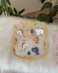 Sarı sevimli desen mama önlüğü