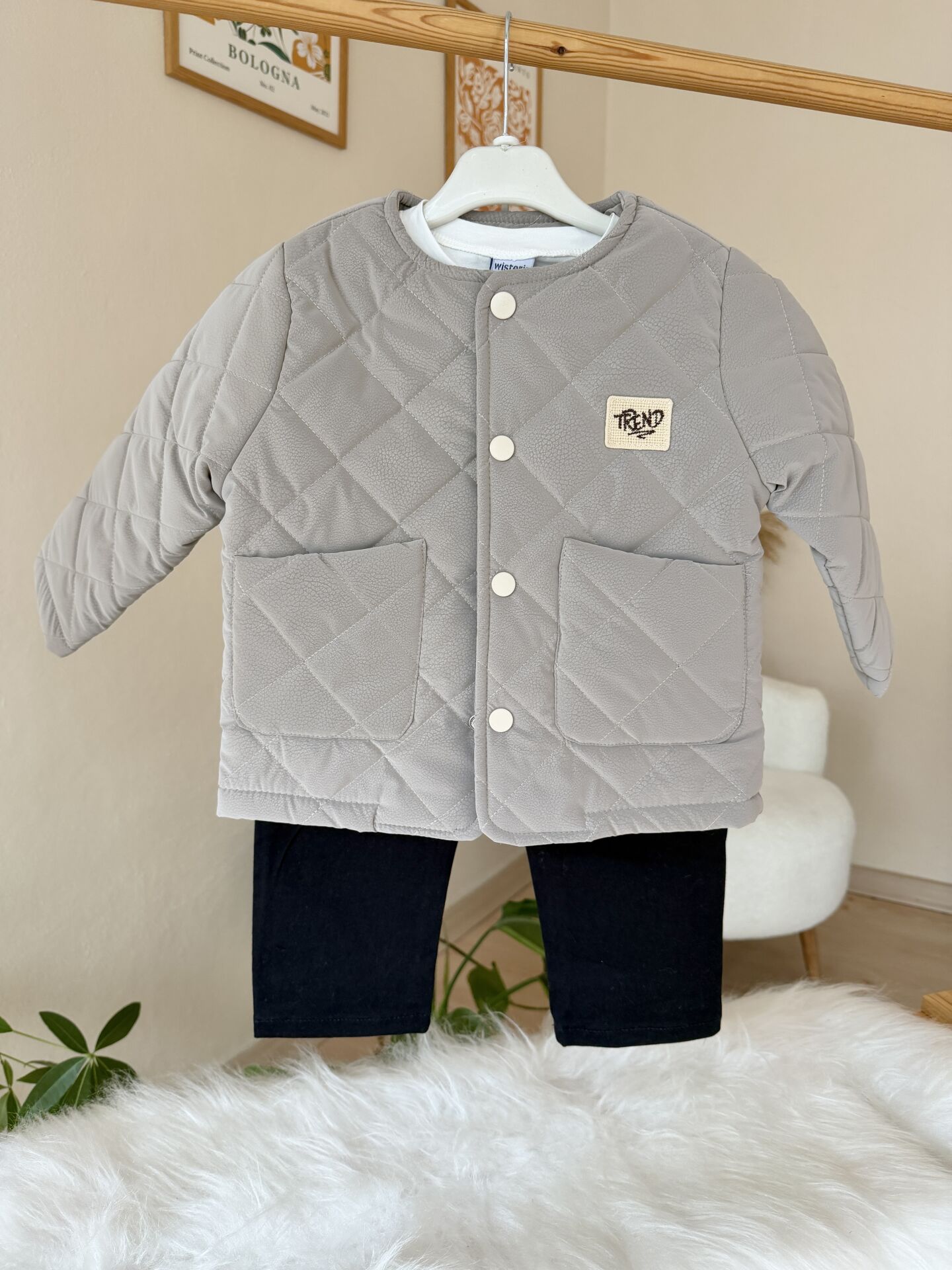 Premium kapitone montlu 3’lü takım