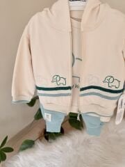 Mint yeşil filli mevsimlik 3’lü takım