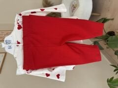 Kırmızı kalpli 2’li takım