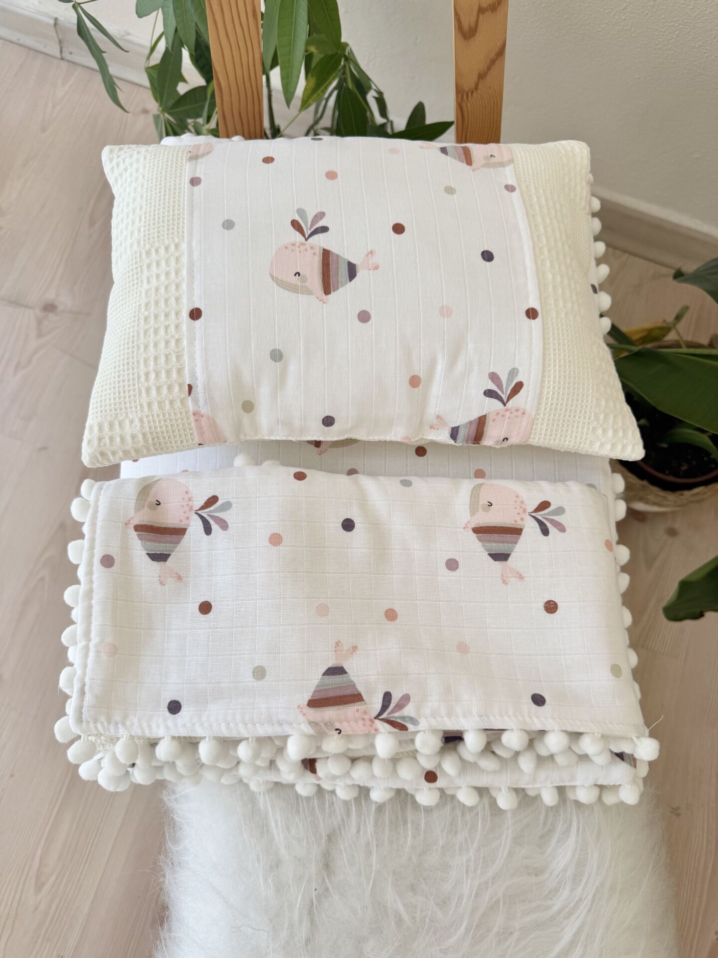 PREMİUM pembe balıklı 3’lü alt açma set