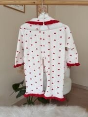 Premium göz bandajlı kalpli pijama takımı