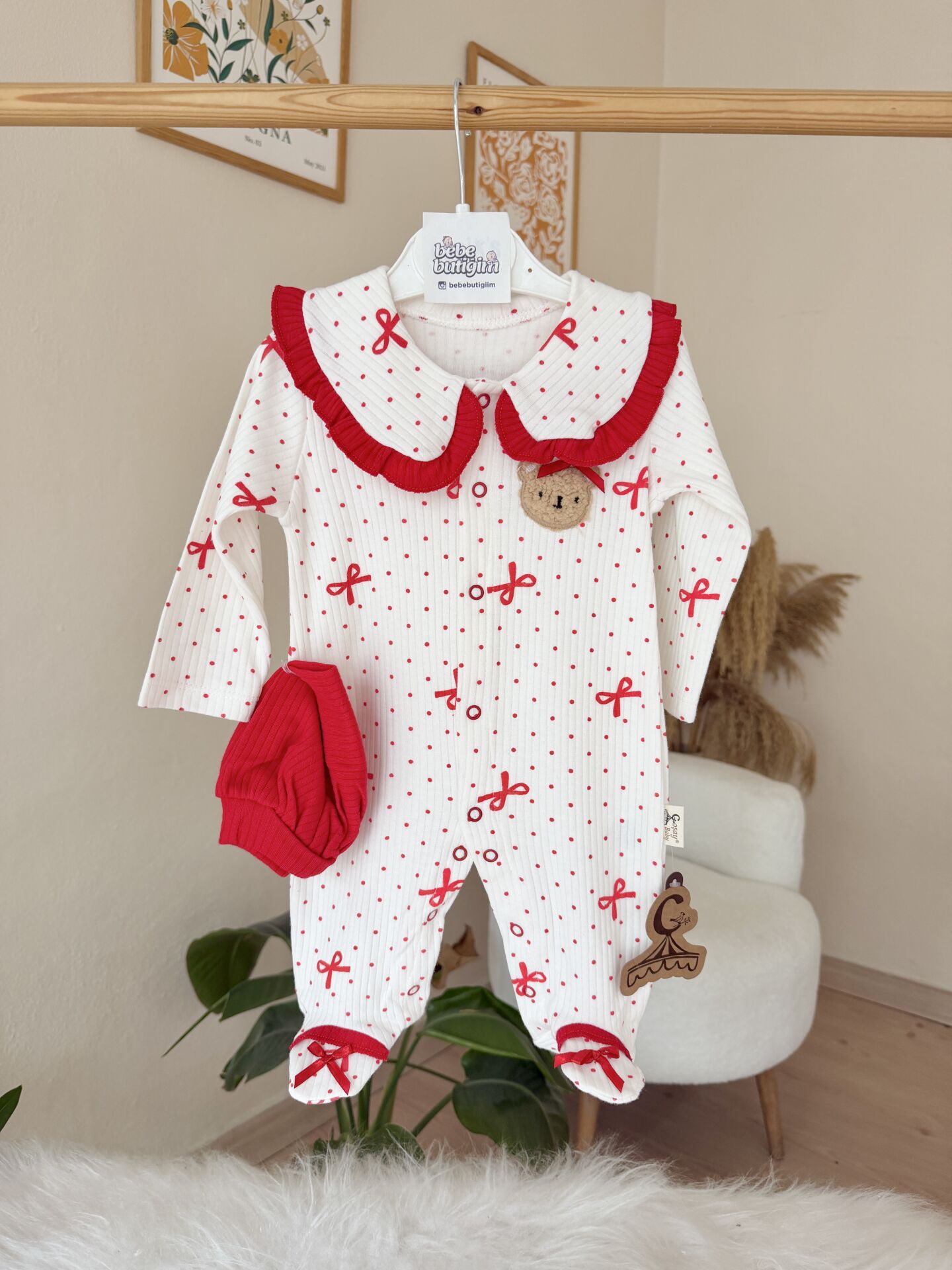 Premium yaka detaylı bereli tulum