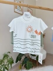 Yeşil summer müslin şortlu takım
