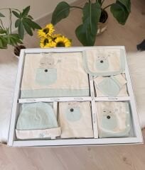 Mint yeşil tavşan 10 parça hastane çıkış set