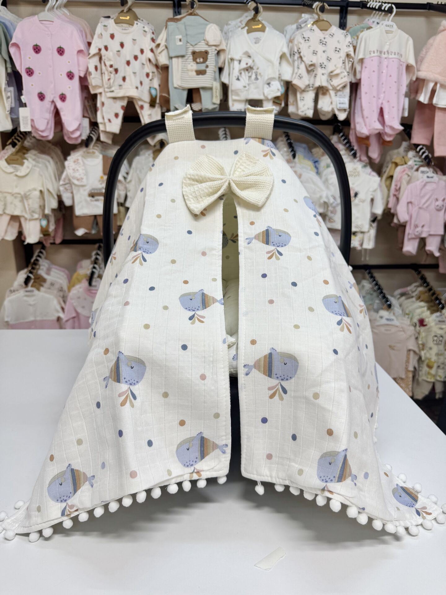 PREMİUM mavi balıklı Puset takımı