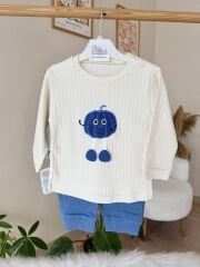 Mavi sevimli desen 2’li takım