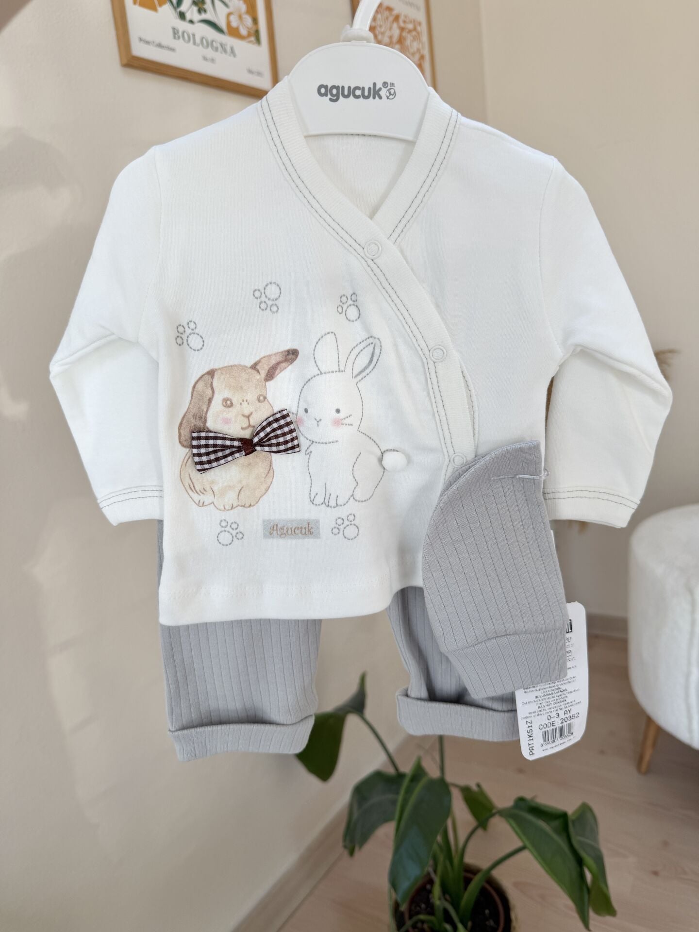 Gri tavşan 3’lü takım