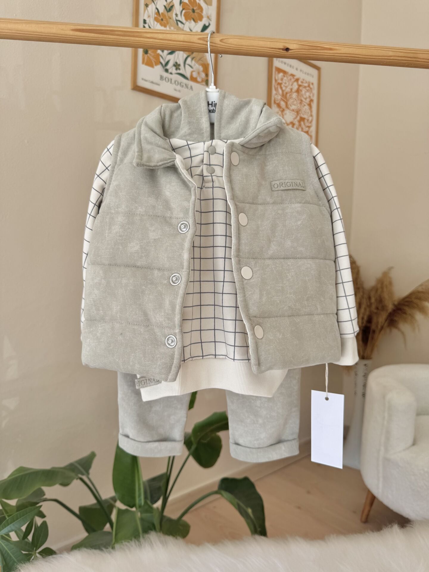 Premium yeşil yelekli 3’lü takım (2-3-4 yaş )