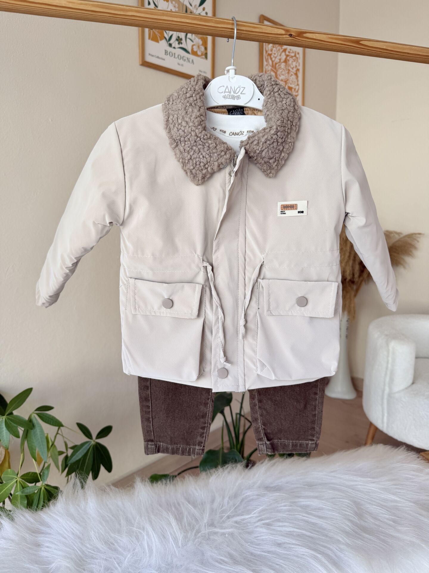 Premium mevsimlik montlu 3’lü takım