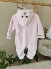 PREMİUM pembe  welsoft ayıcık tulum