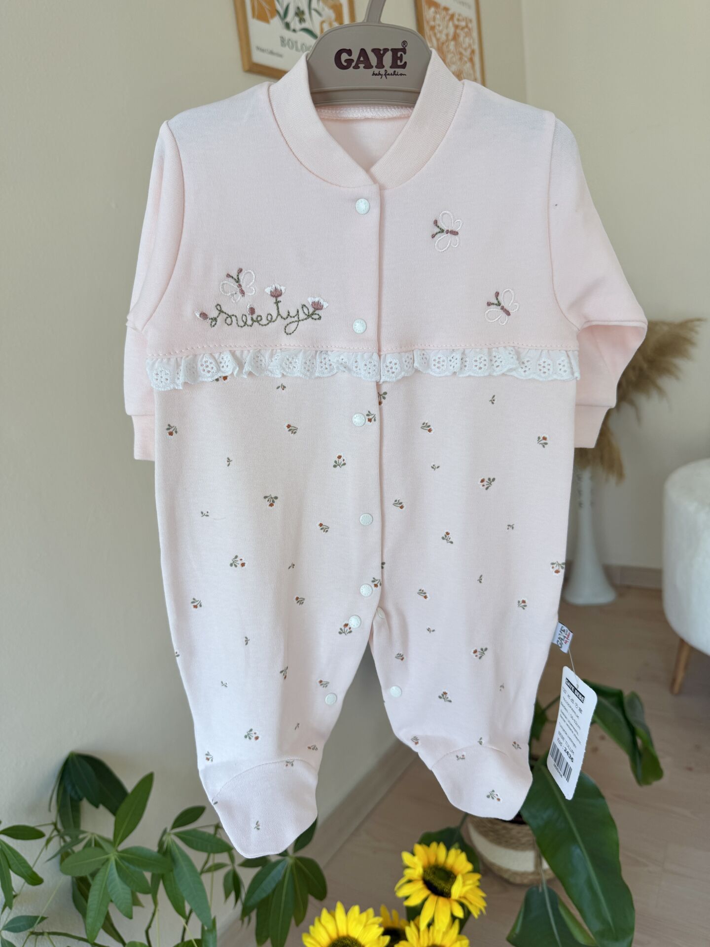 Pudra çiçek fistolu tulum