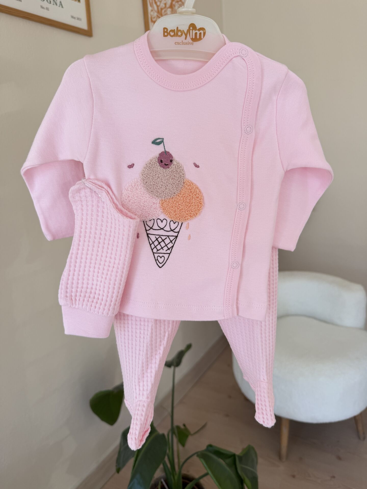 Pembe dondurmalı 3’lü pratik takım