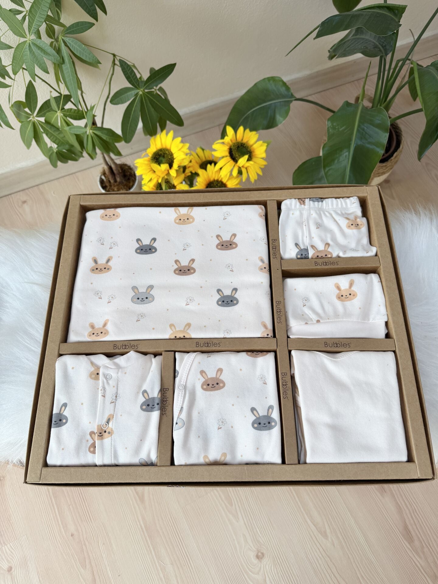 Organik tavşan 10 parça tulumlu hastane çıkışı