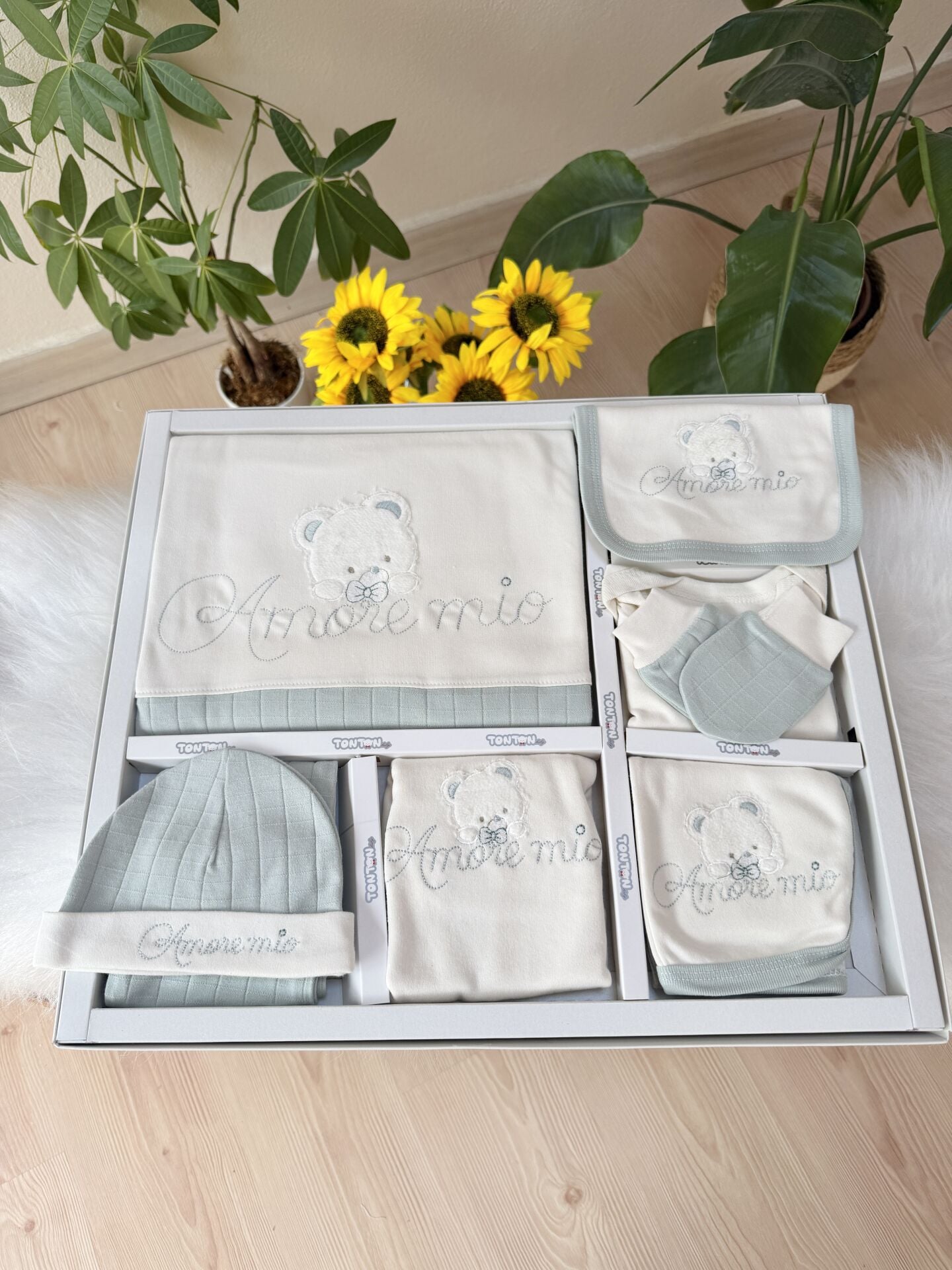 Yeşil sevimli ayıcık 10 parça hastane çıkışı