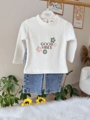 Pembe çiçek montlu 3’lü takım