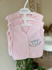 Lüx kalite pembe koala kapitone yelek ( adet )